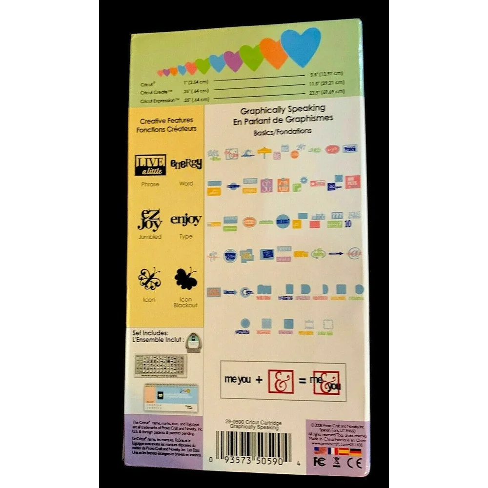 NEW CRICUT GRAPHICALLY SPEAKING CARTRIDGE‎ FACTORY SEALED Crafts